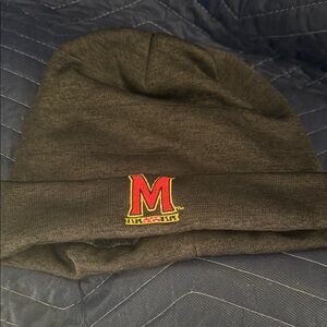 Under Armour Black Beanie with Red Logo